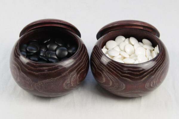 本榧｜碁盤20号卓上 3点セット｜栗碁器／本蛤碁石28号