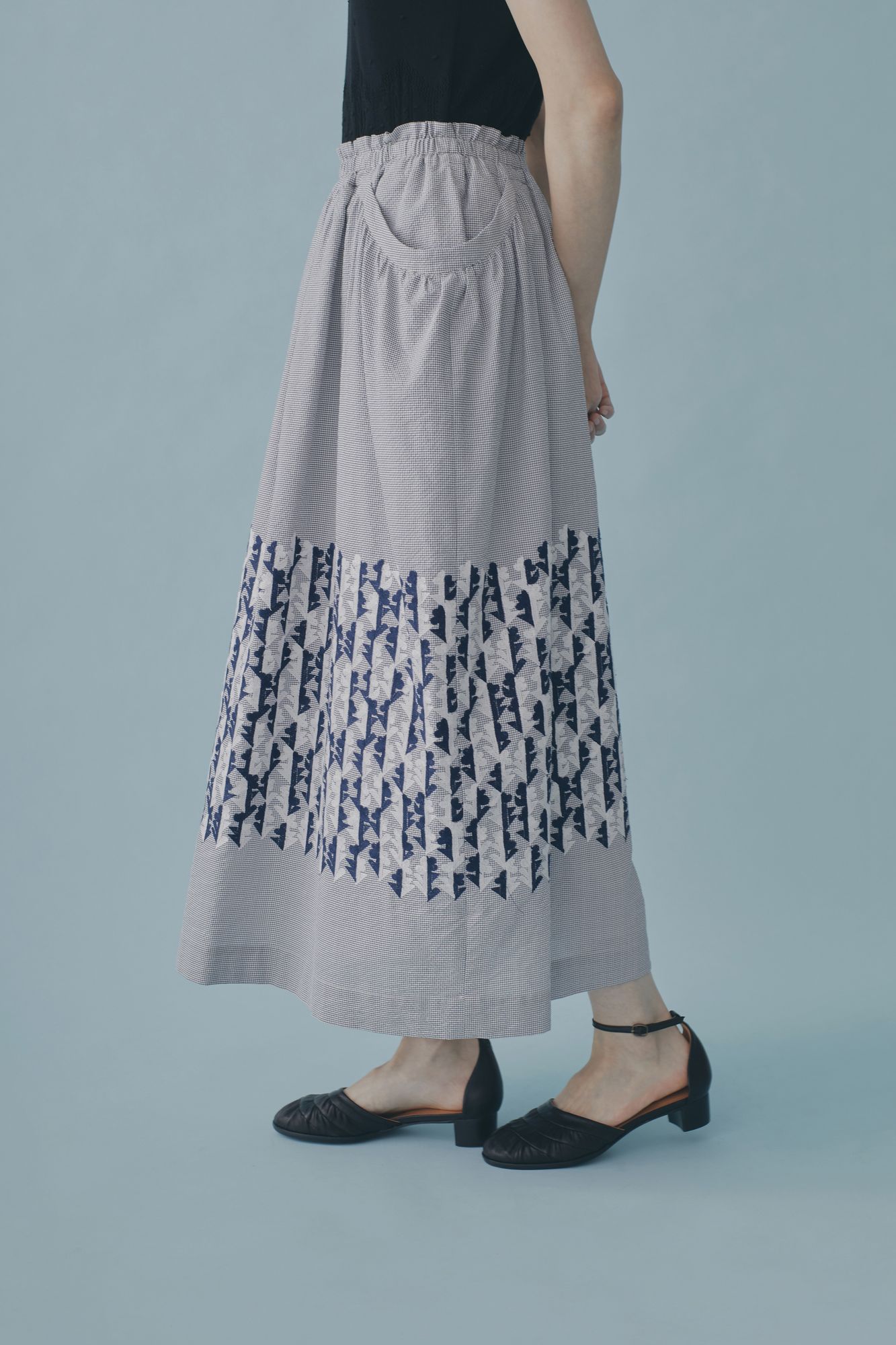 twin flower ギャザースカート - minä perhonen