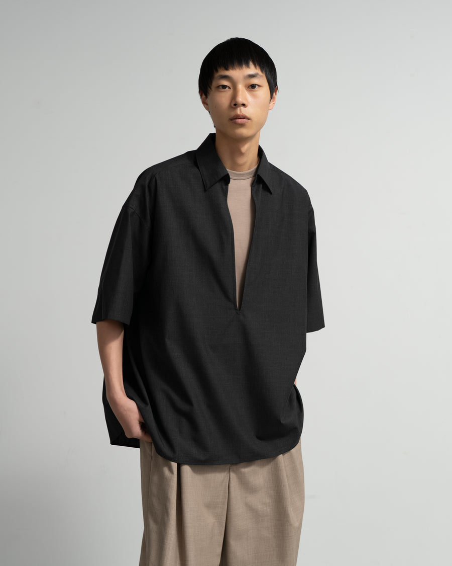 Fine Heather Wool S/S Skipper Shirt – Graphpaper