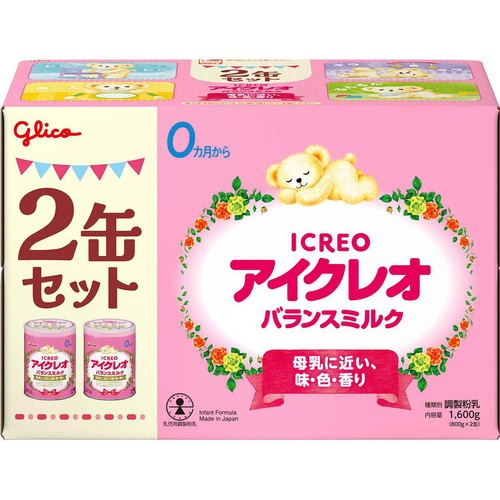 アイクレオ バランスミルク2缶セット 800g x 2缶 Green Beans