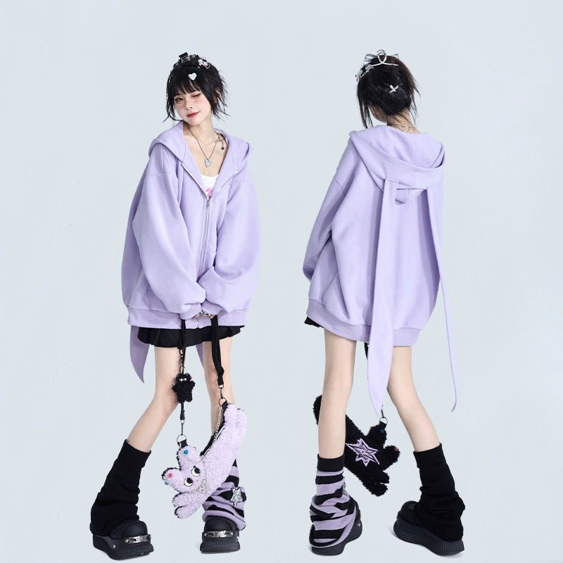うさ耳フードパーカー オーバーサイズ – 個性的なファッション通販