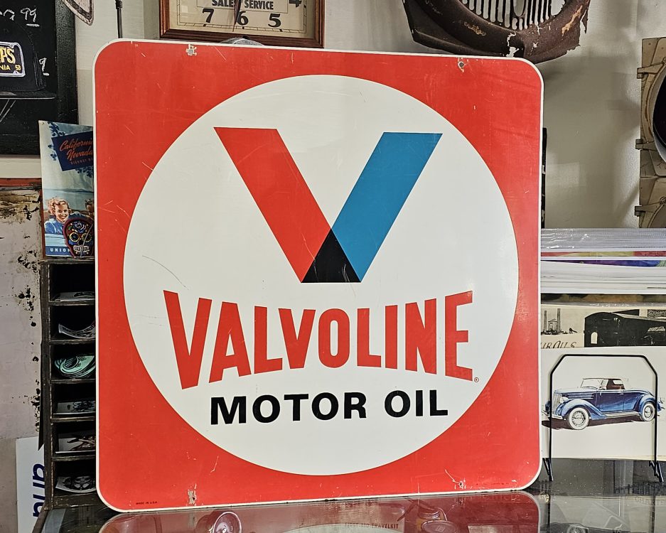Valvoline Motor Oil Sign, Double Sided - Vintage Ford Parts, Music