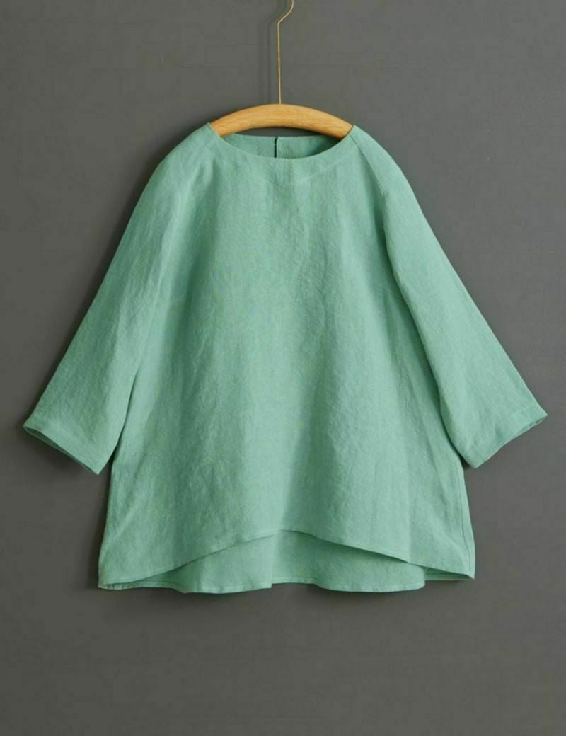 リネンワッシャーラウンドブラウス | 石見銀山 群言堂オンラインストア