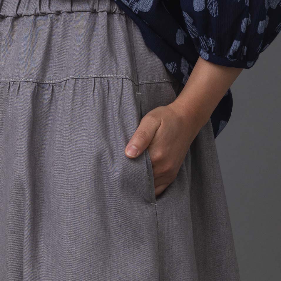 8オンスカツラギデニムパンツ林檎（りんご） | 石見銀山 群言堂