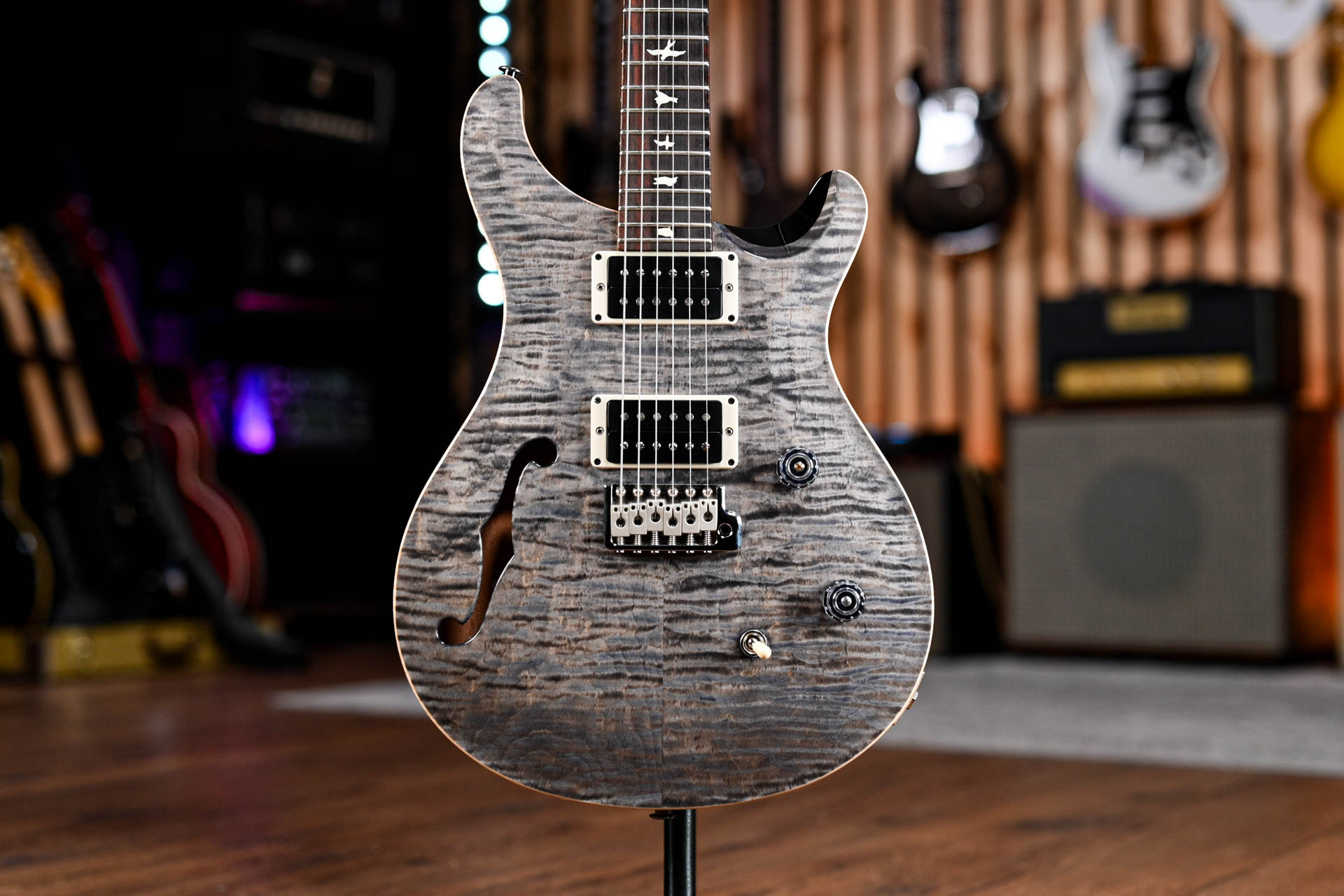 PRS USA CE24 Semi Hollow Faded in Grey Black - Guitar Gear Giveaway
