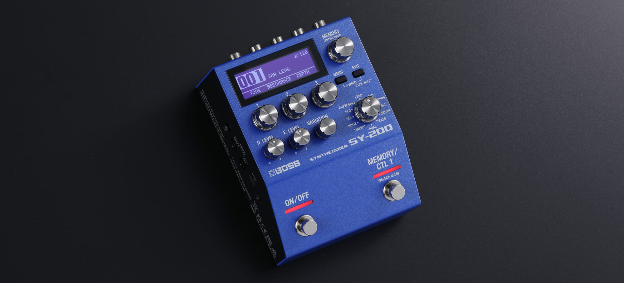 シンセ・サウンドを多彩かつ自然に扱えるBOSSのギター用ペダル“SY-200