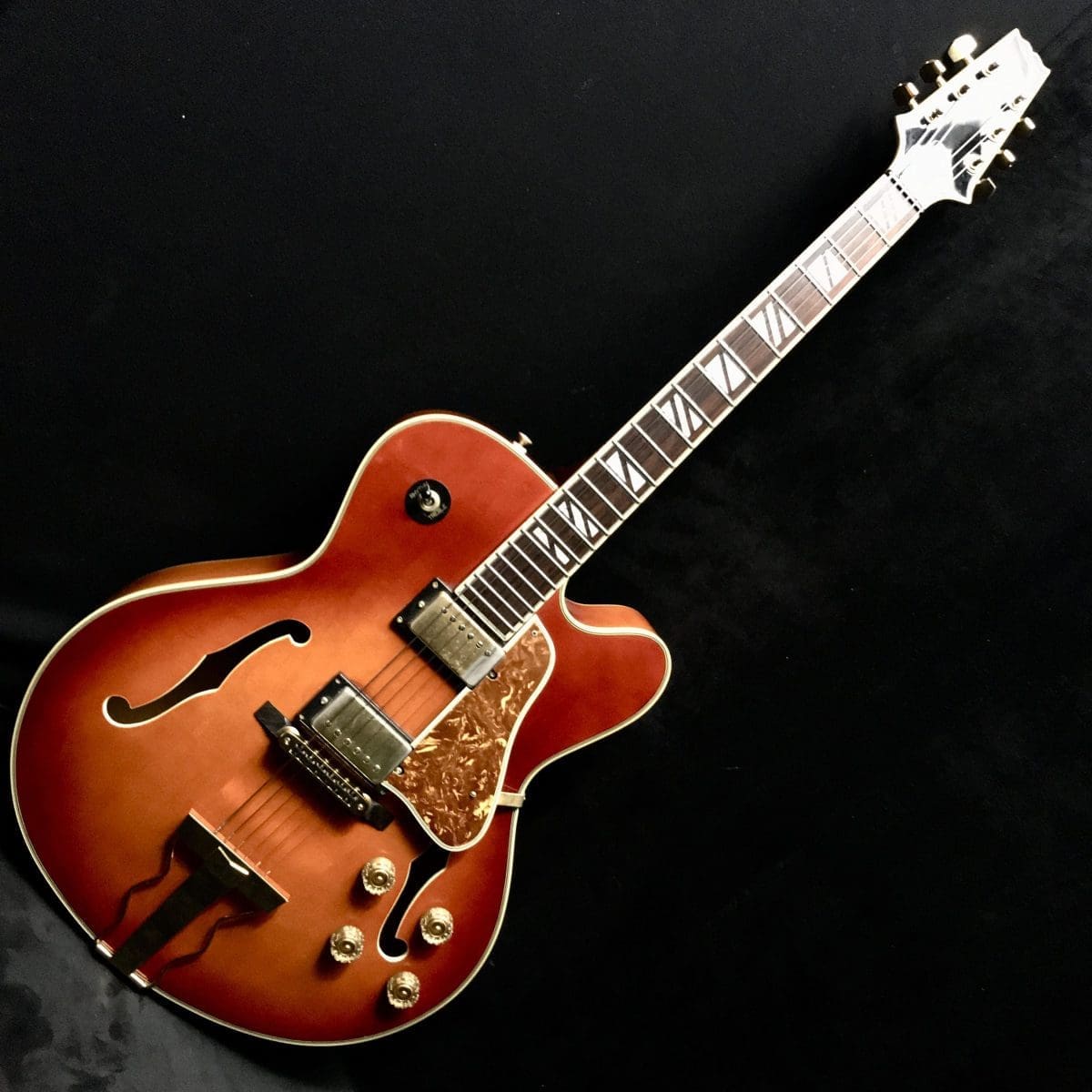 Aria Pro II FA-70 Hollow Body Electric Guitar Sunburst w case