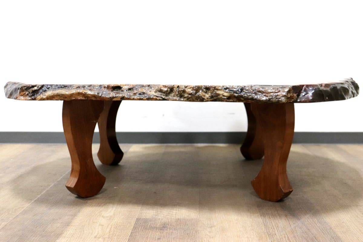 最高級品【花梨 座卓 厚さ8cm 約136cm×92cm】天然木一枚板テーブル