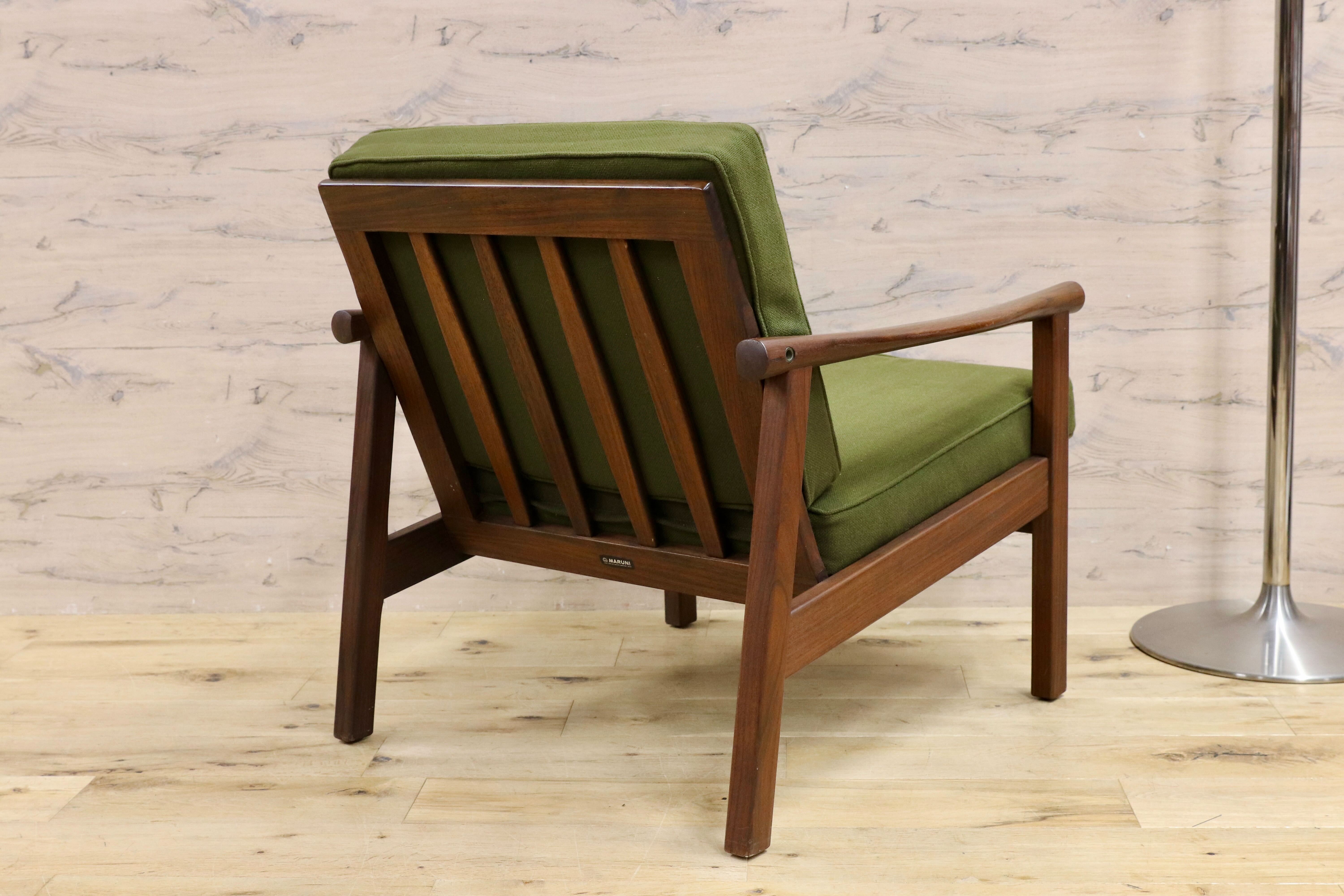 GMHS533A○オールドマルニ / maruni 孔雀 60年代 アームチェア 1人掛け