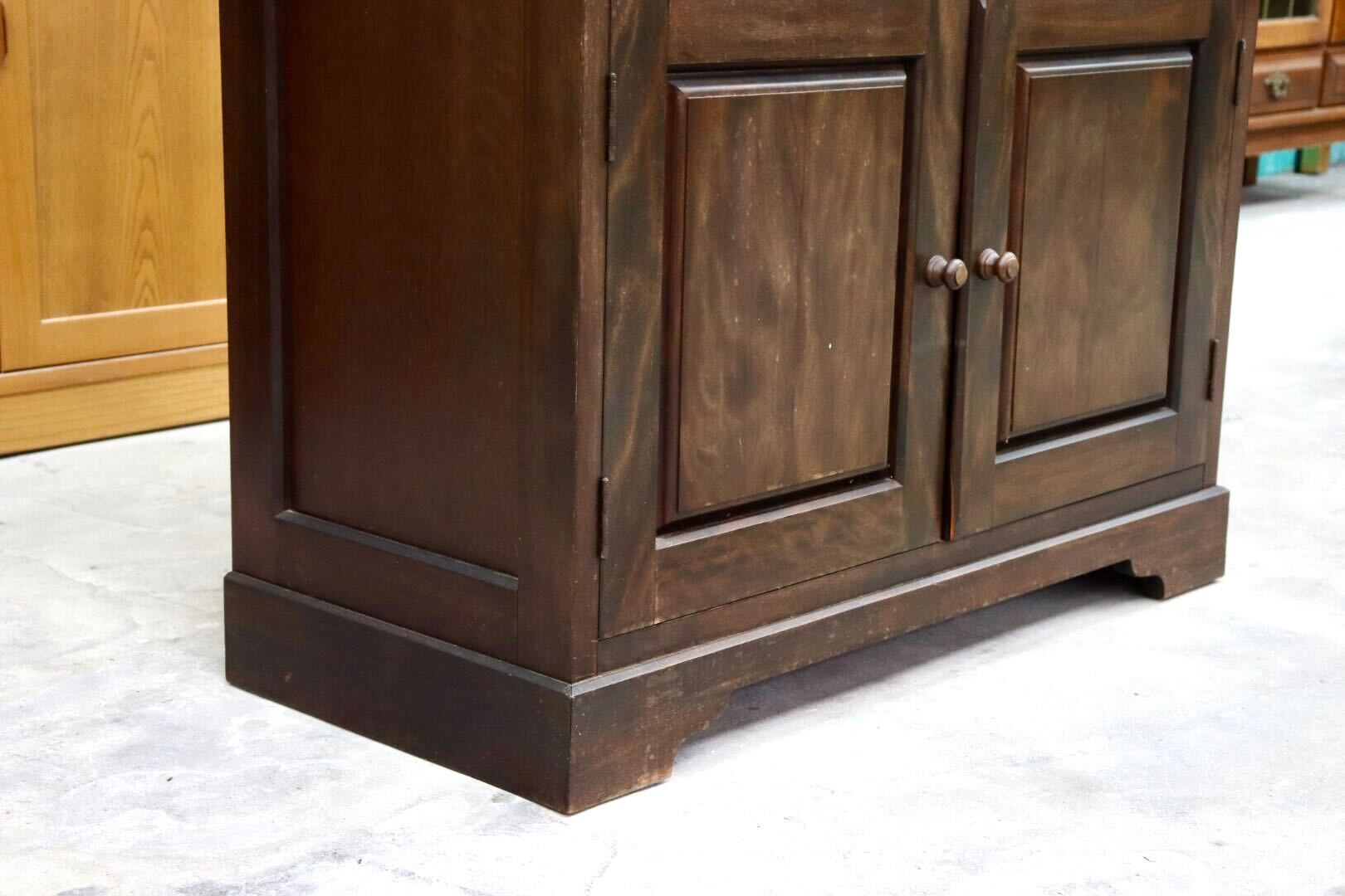 GMHK866○九州民芸家具 食器棚 本棚 飾り棚 カップボード キャビネット