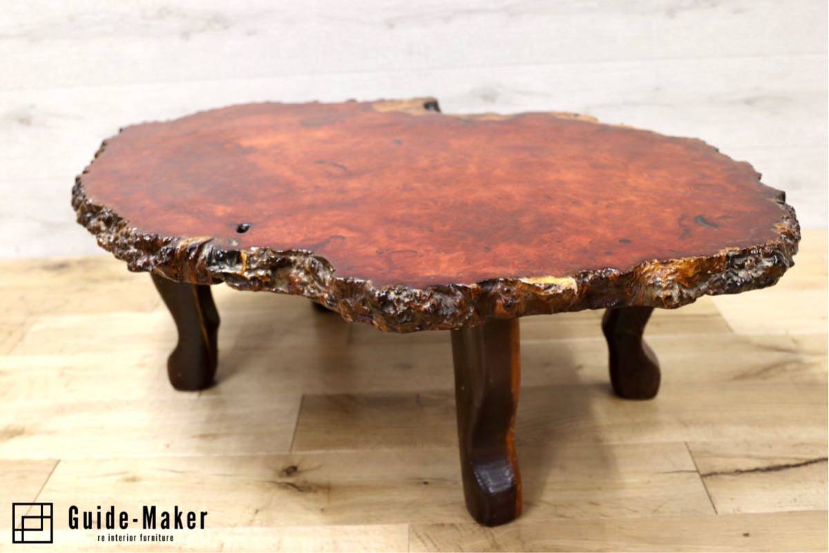 花梨瘤 一枚板 天然木 飾り板 瘤杢 花台 美術品 アンティーク 花梨瘤