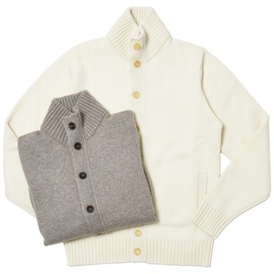 ZANONE（ザノーネ）5ゲージカシミアスタンドカラーニットカーディガン