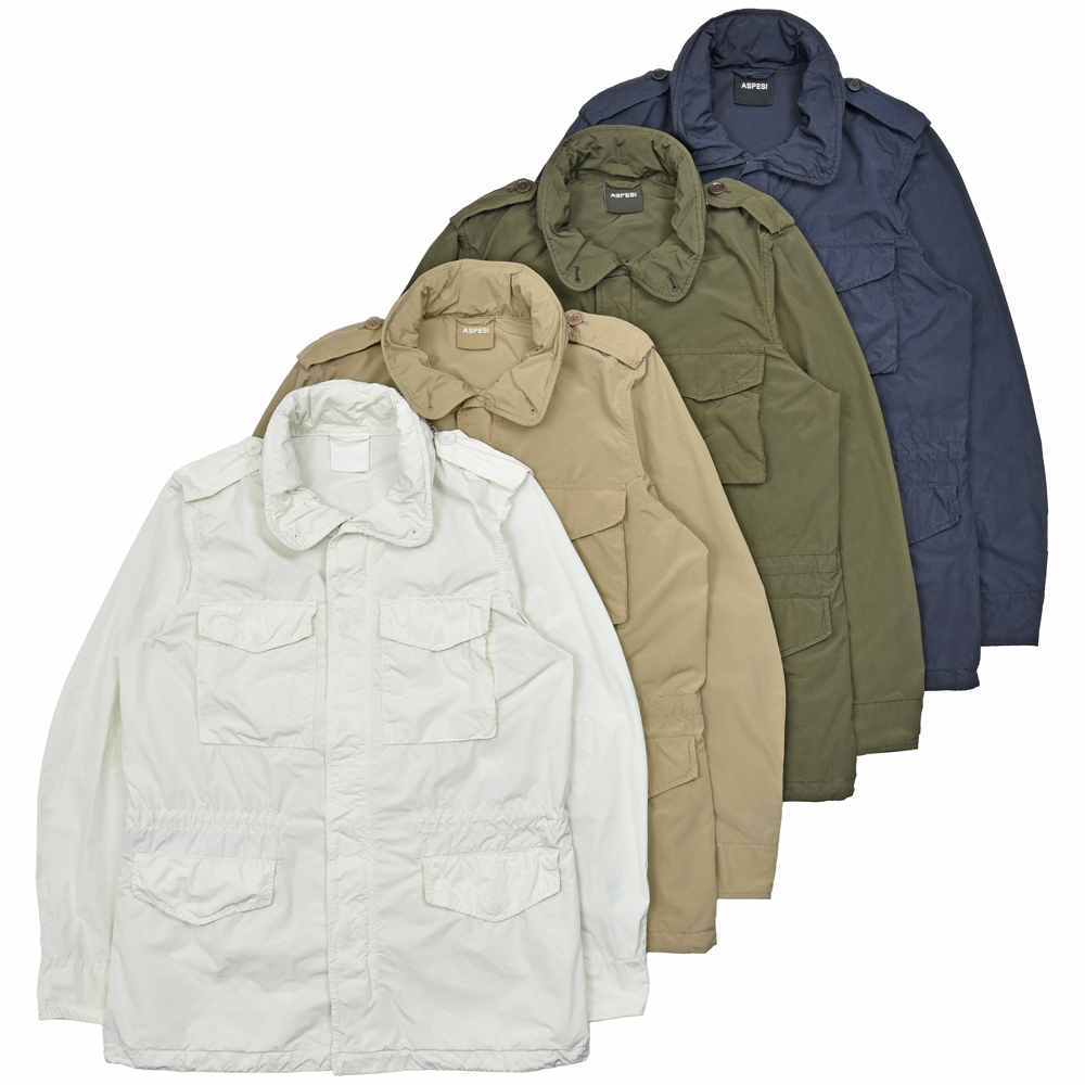 ASPESI（アスペジ）ガーメントダイポリエステルナイロンM-65フィールド