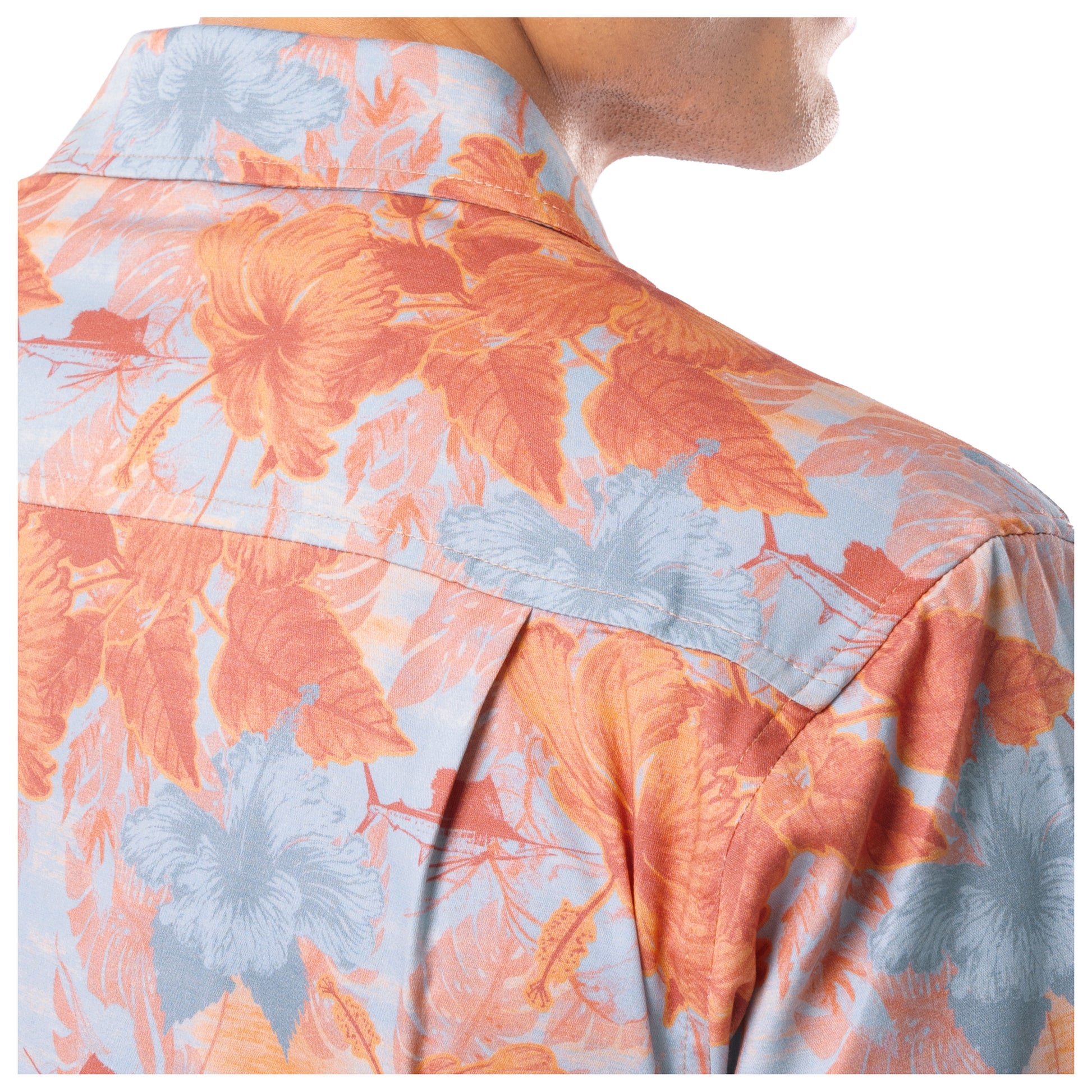 Men's Coral Hibiscus Key Printed Resort Shirt – Guy Harvey