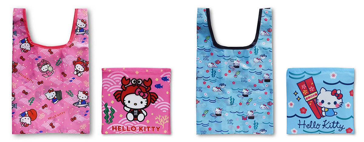 ご当地キティのミニエコバッグに“横浜限定”中華まん頬張るデザイン登場