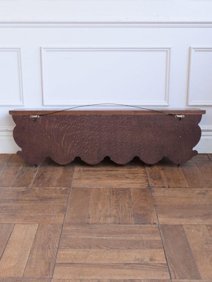 フランスのウォールシェルフ、オーク材のおしゃれなアンティークの壁