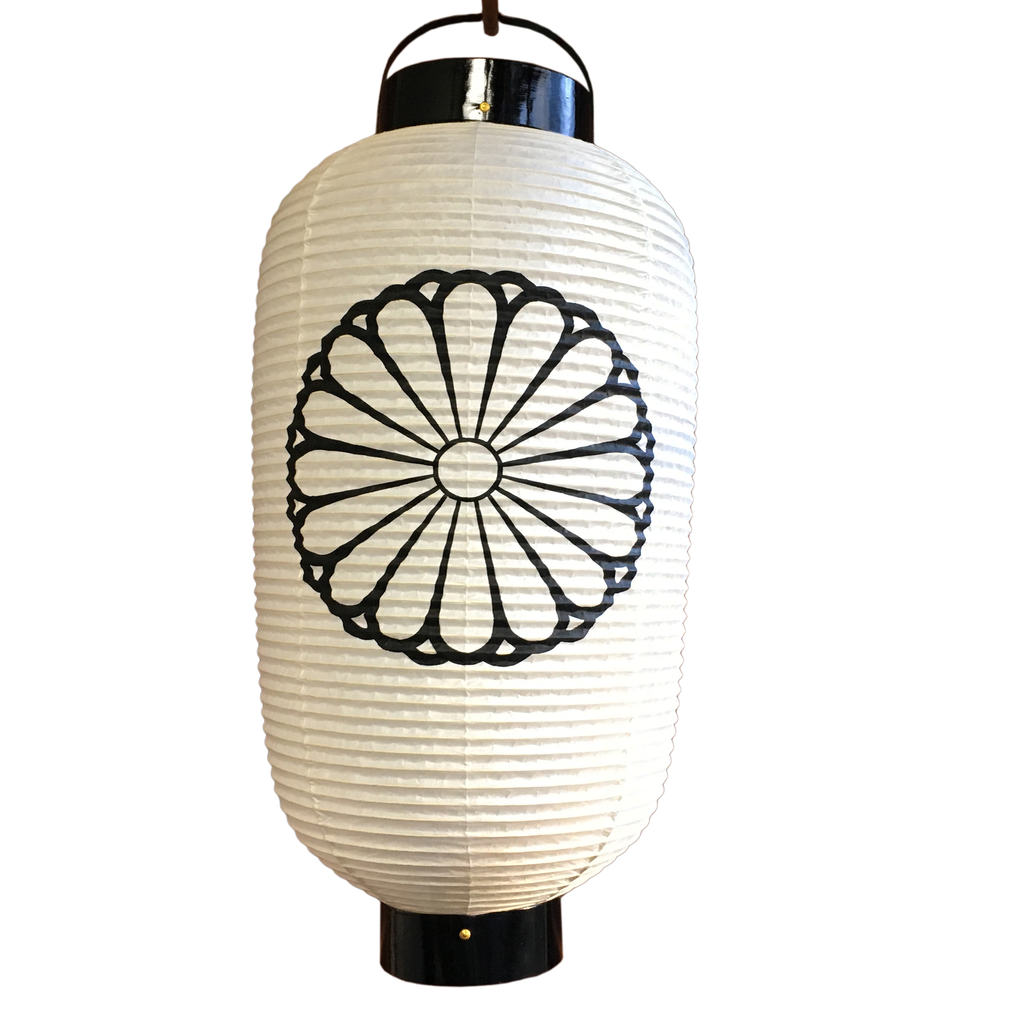 Kikumon Chochin Lantern with Imperial Chrysanthemum Seal of Japan