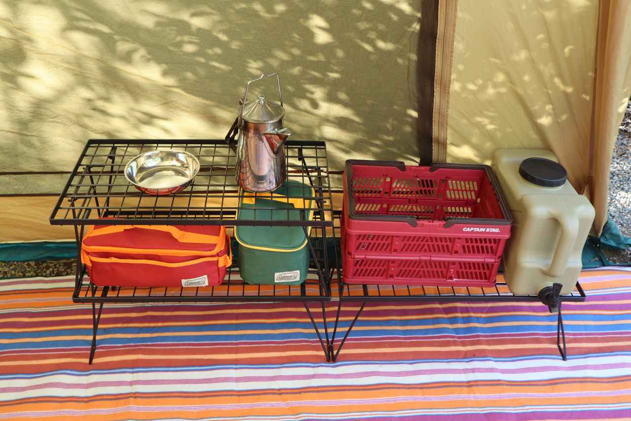 キャンピングムーン・フィールドラック】使い方はアイデア次第