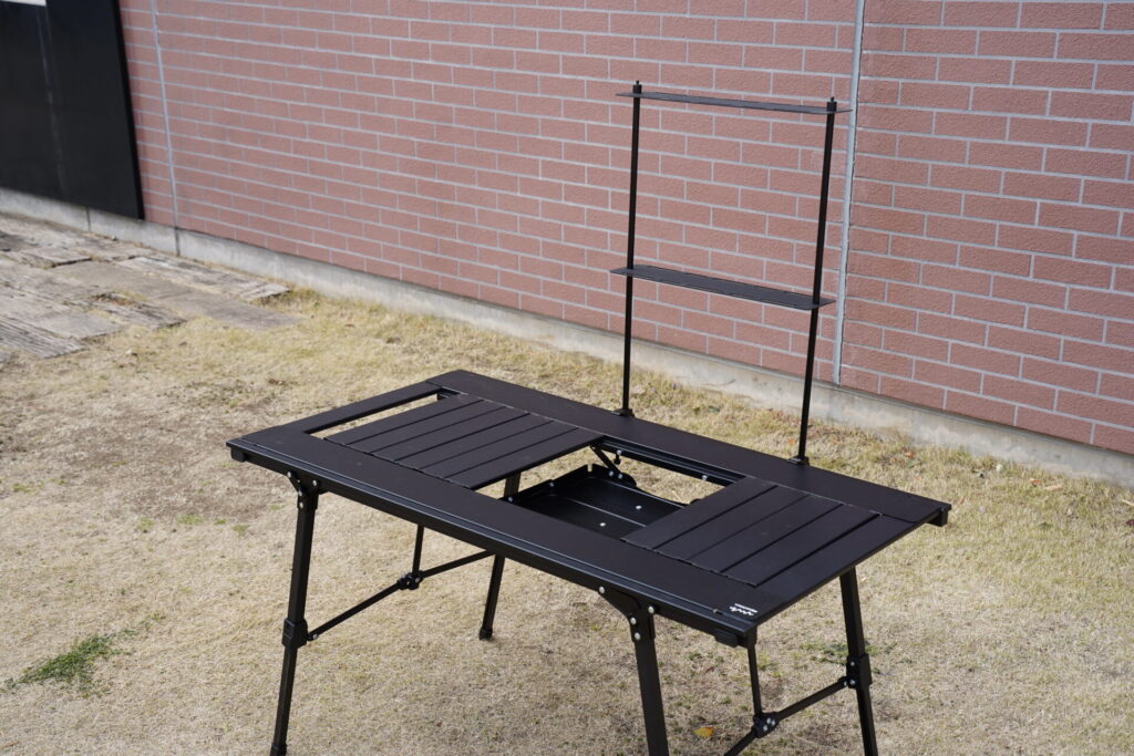 タフまるもバーナーも設置OK！Alpen Outdoors『アルミユニットテーブル