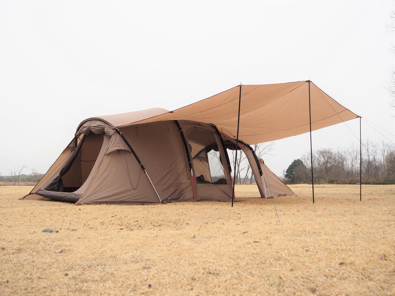 ビジョンピークス大型テント『クアトロアーチ2ルームテント＋RF』 実際