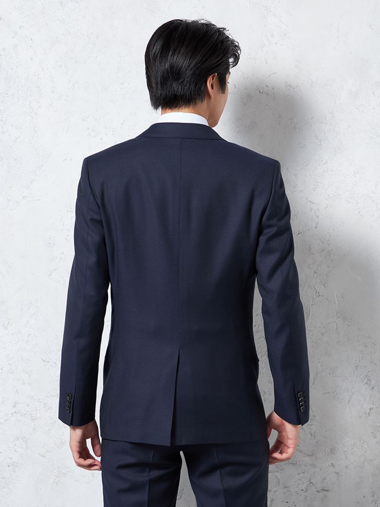 ウール100%】スリーピーススーツ 2つボタン REDA マイクロパターン