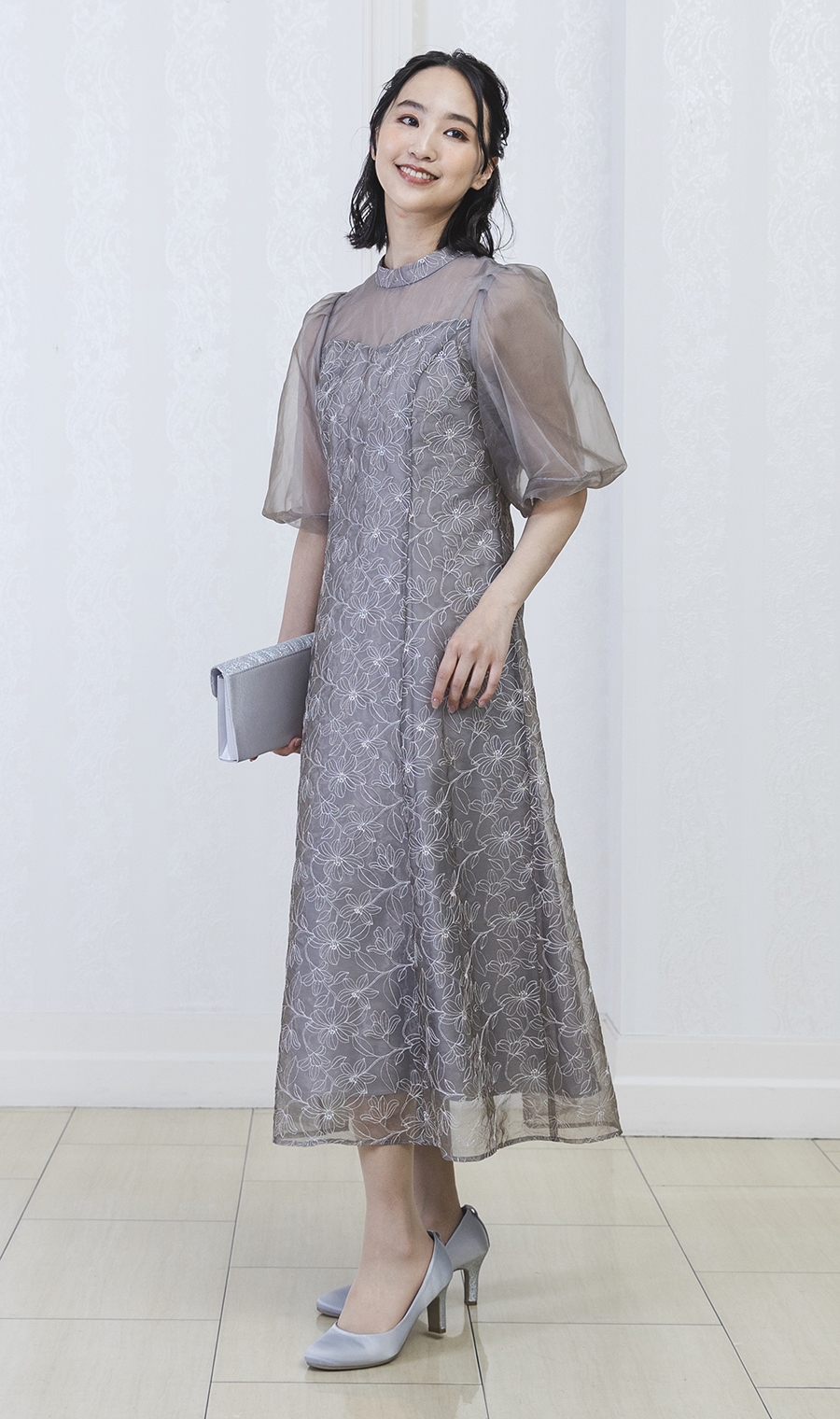 オーガンジーラメ刺繍ワンピース（RTL-LAD83） | | hare:kari（ハレカリ）