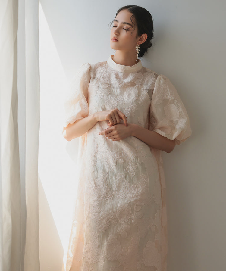 結婚式・お呼ばれドレス｜ボリュームスリーブフレアドレス22324227