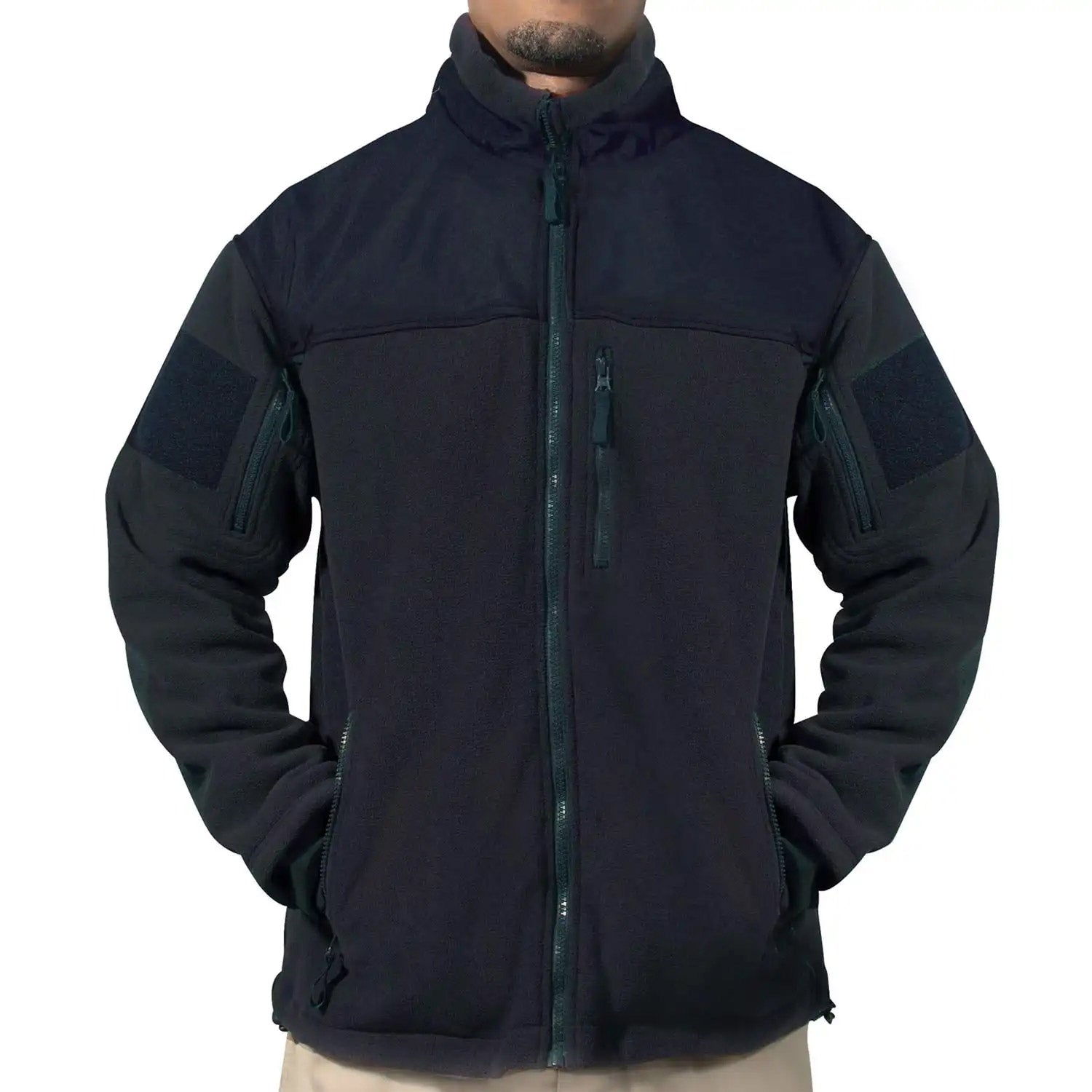 Navy Blue Heavyweight Fleece Tactical Jacket by Rothco