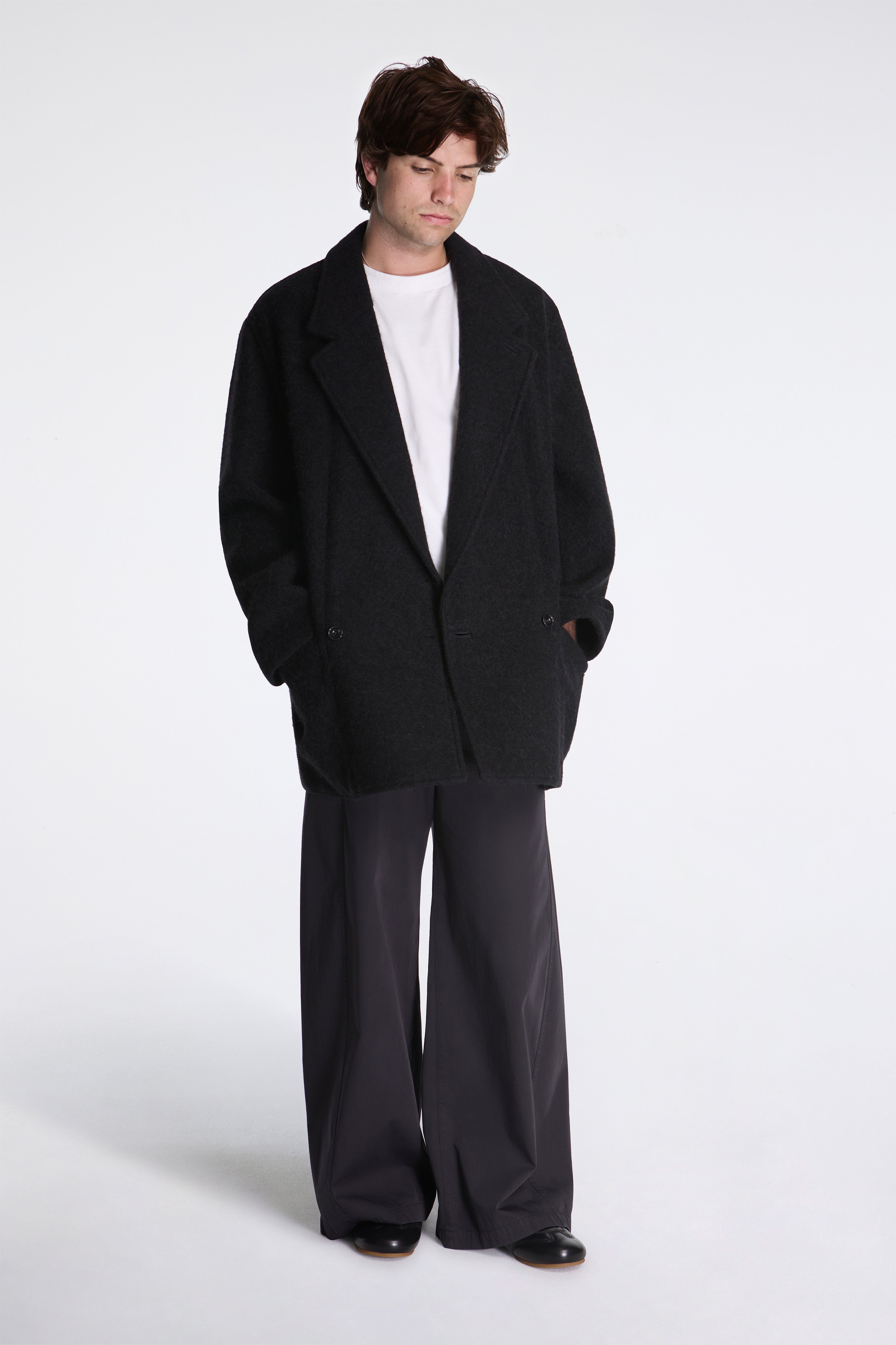 Lemaire Felt Wool Jacket Black