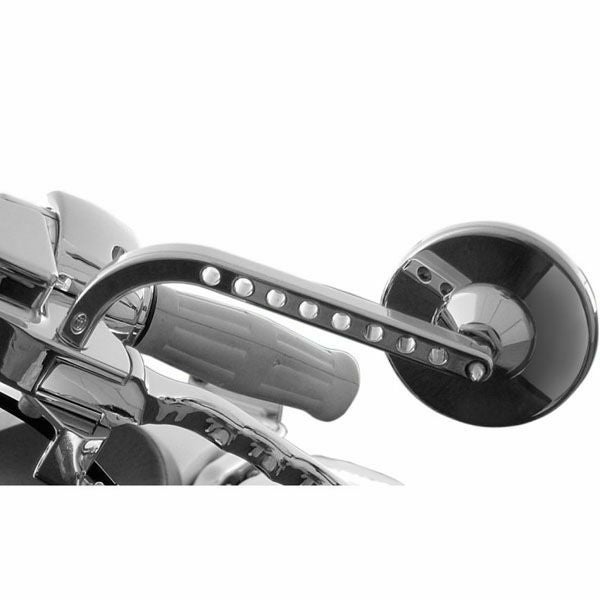 Arlen Ness サイドキック・ Forgedミラー ブラックアノダイズ 左用