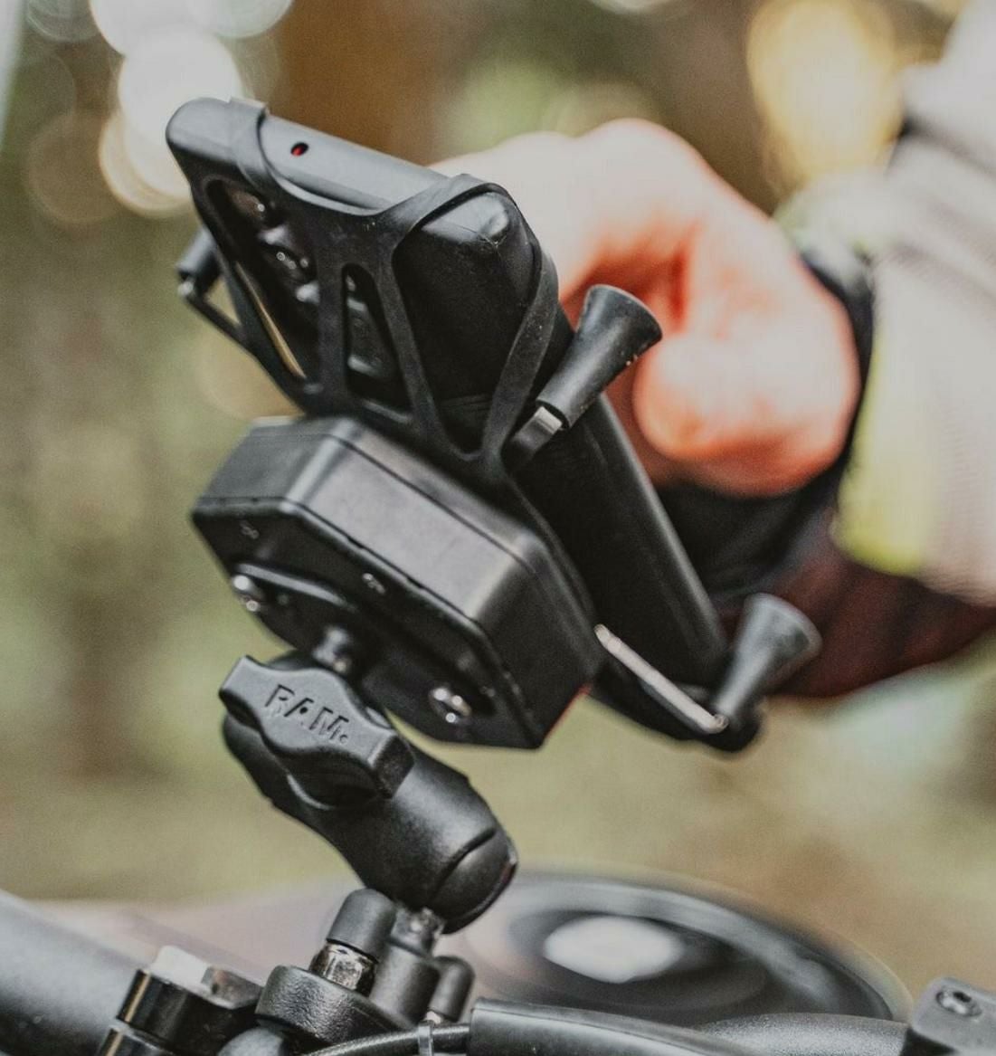 ラムマウント 防振Xグリップ(M)スマホホルダー＆U字クランプベース