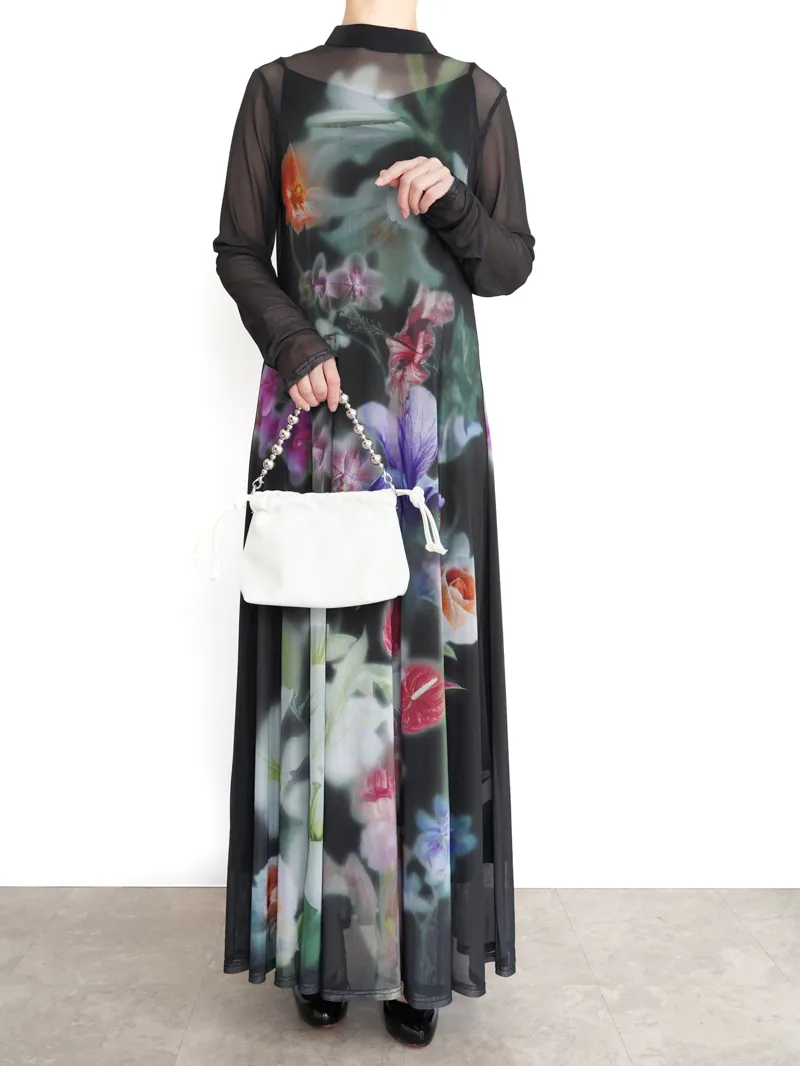 Ameri VINTAGE（アメリ ヴィンテージ）SMOKE FLOWER FLARE DRESS