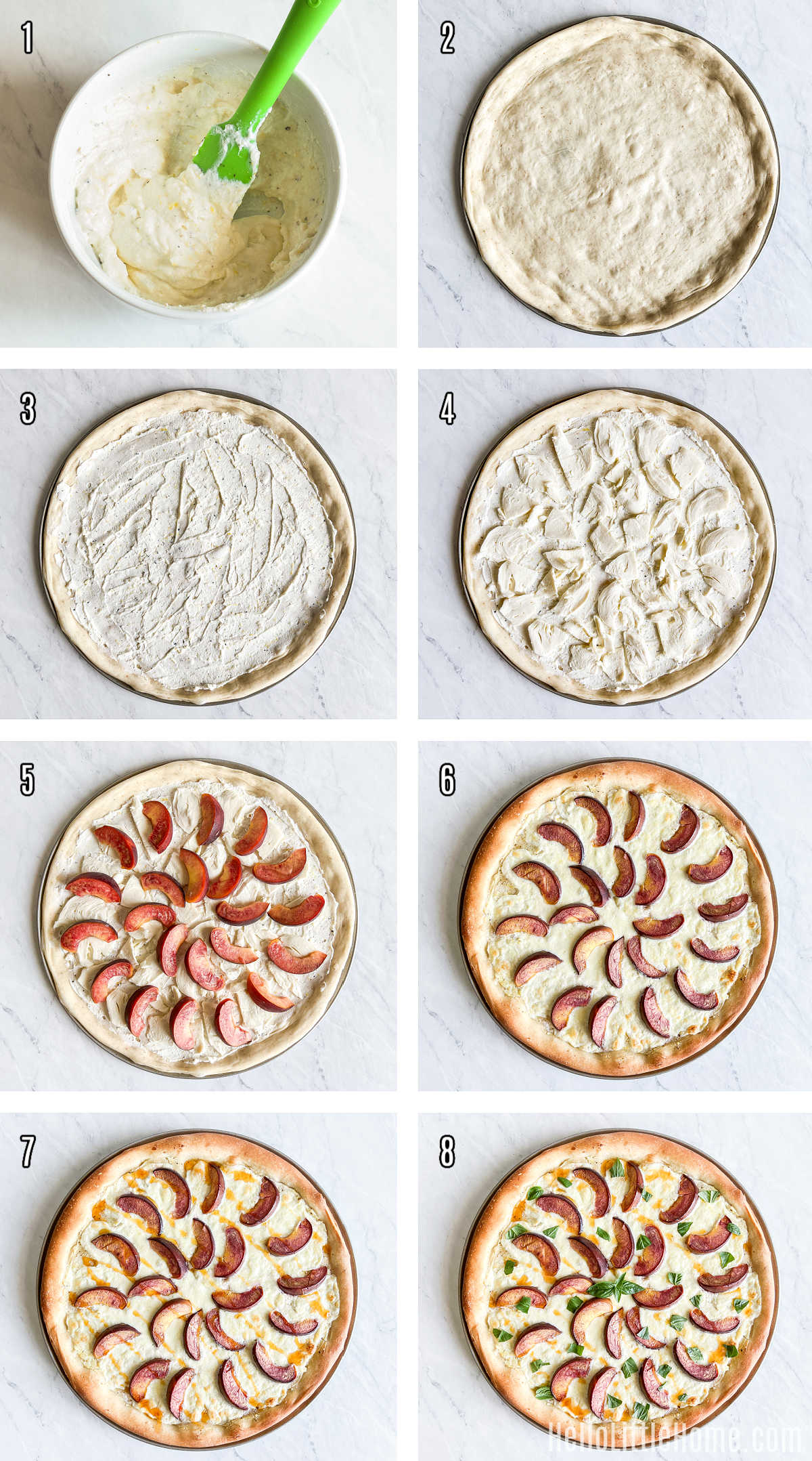 Peach Pizza (Quick + Easy Recipe) | Hello Little Home