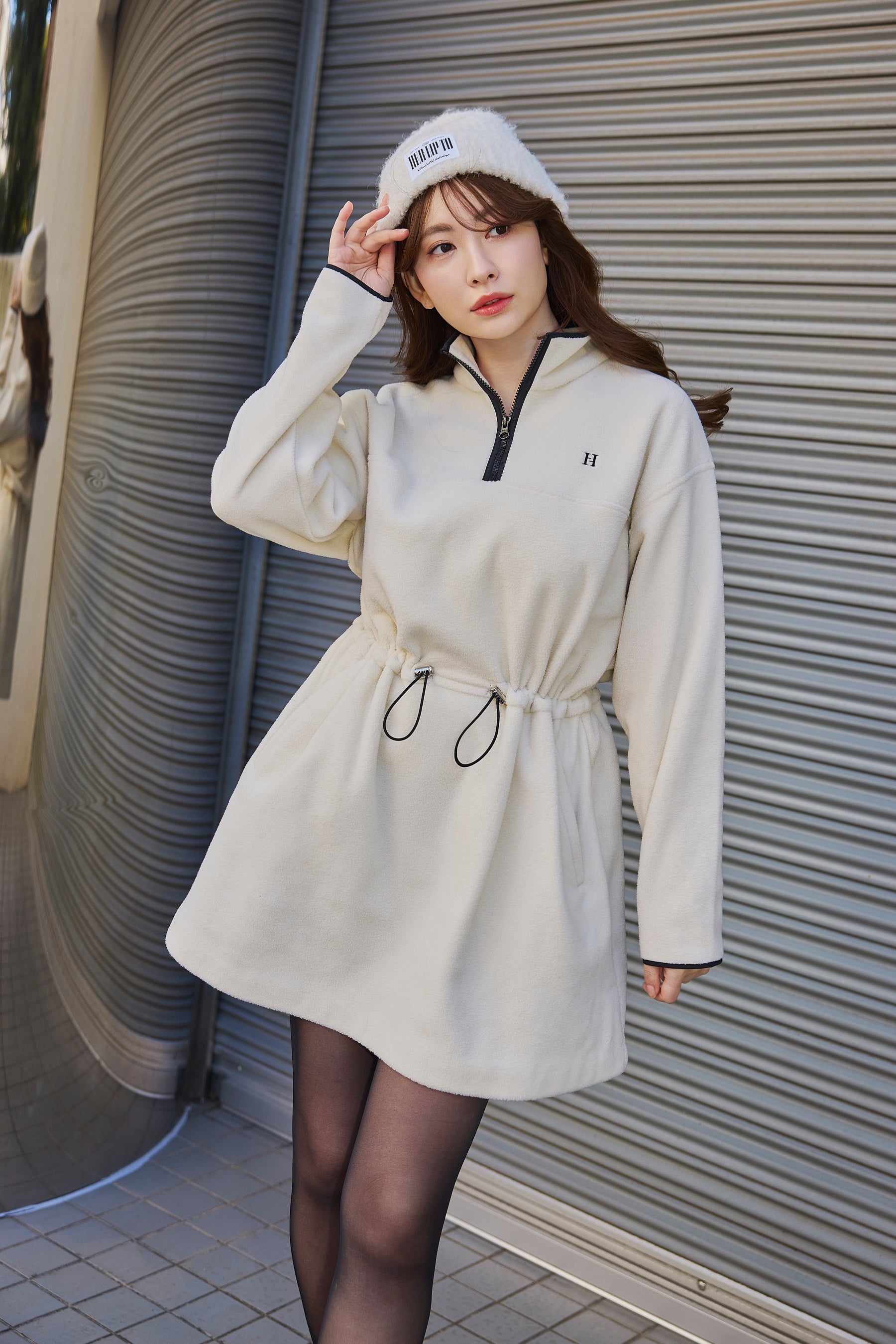 Flight Mode Fleece Mini Dress
