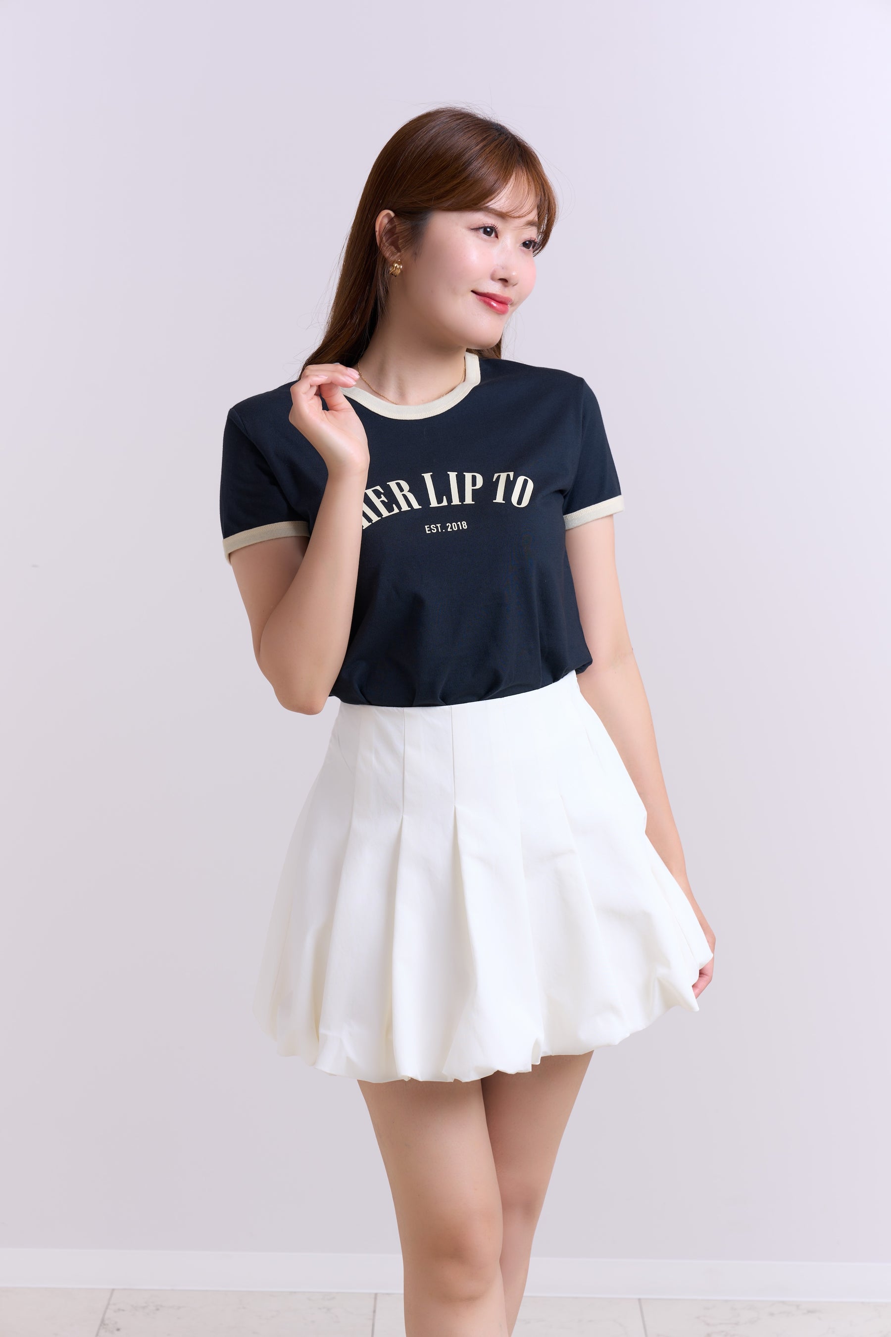 Bubble Cotton Mini Skirt