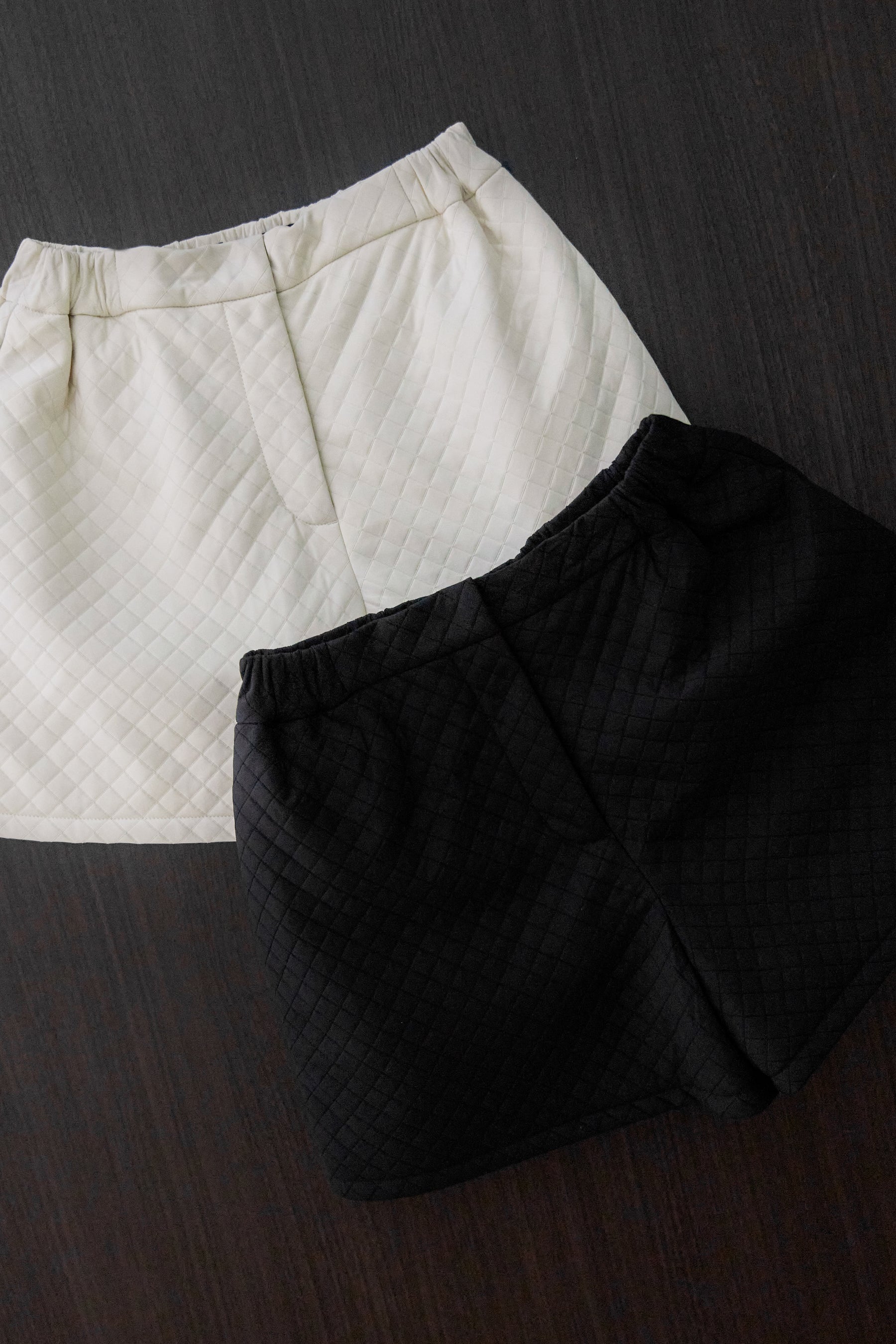 Quilted Flare Bell Shorts