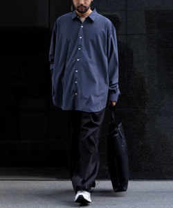 KANEMASA PHIL.】PENCIL STRIPE DRESS JERSEY SHIRT - NAVY SP | 公式