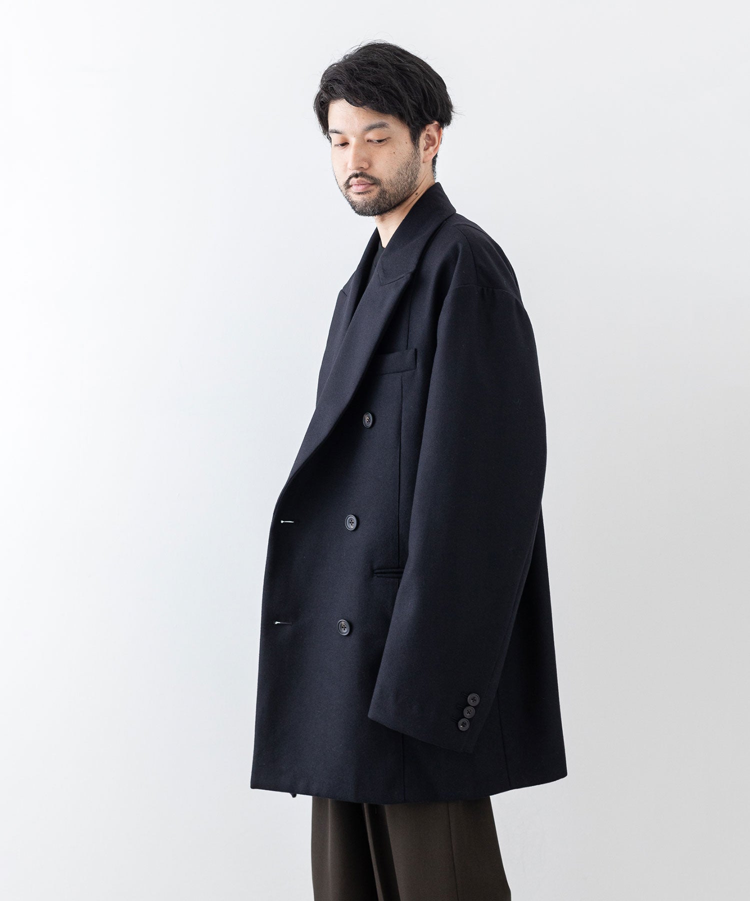 stein / シュタイン】EXTRA OVERSIZED DOUBLE BREASTED JACKET - DARK