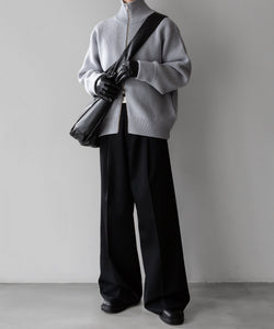 stein / シュタイン】OVERSIZED DRIVERS KNIT ZIP JACKET - OFF GREY