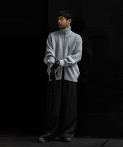 stein / シュタイン】OVERSIZED DRIVERS KNIT ZIP JACKET - OFF GREY