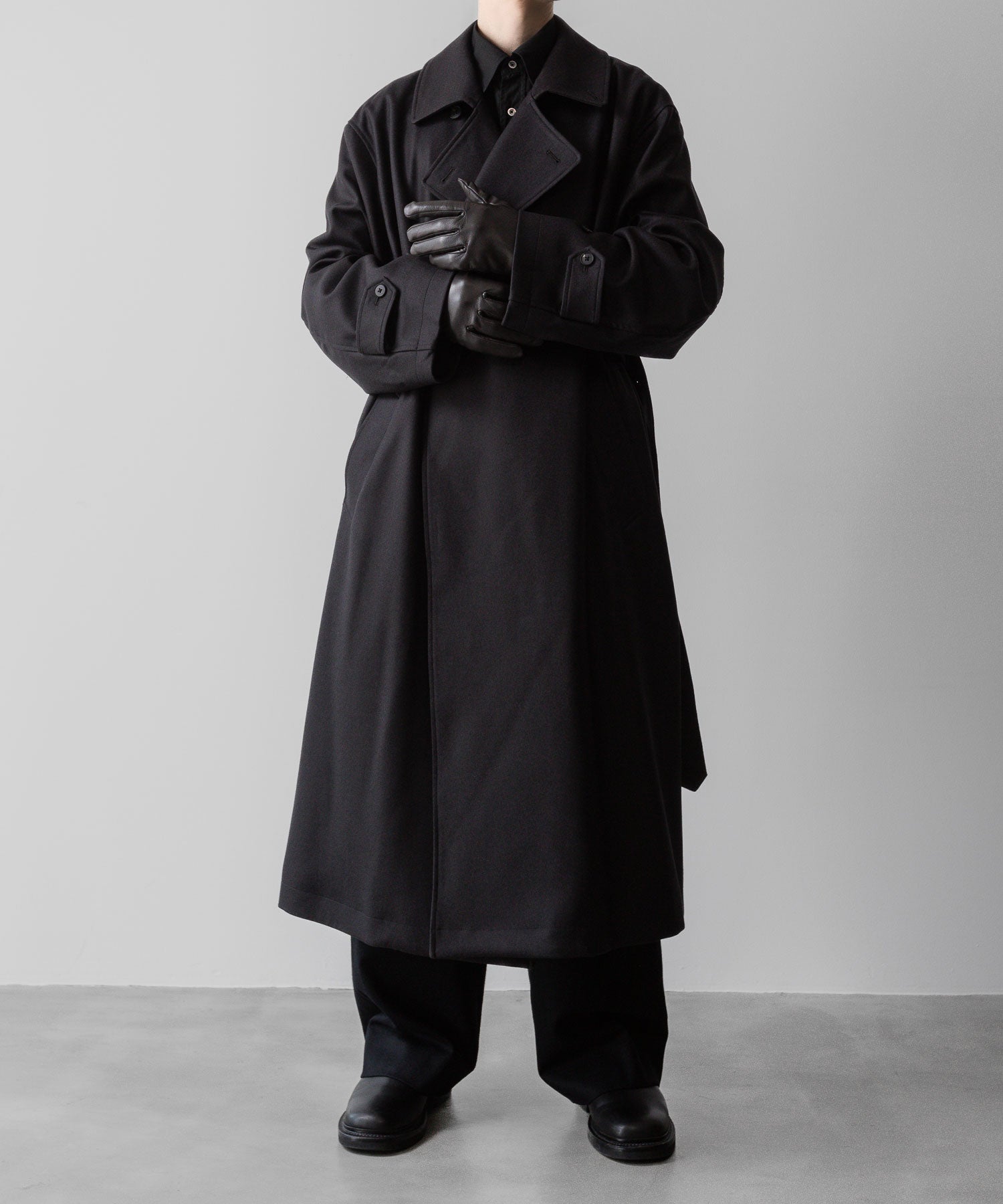 ssstein / シュタイン】OVERSIZED DOUBLE BREASTED COAT - DARK
