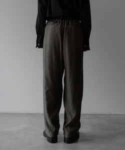 stein / シュタイン】CUPRO WIDE EASY TROUSERS - GREY KHAKI | 公式