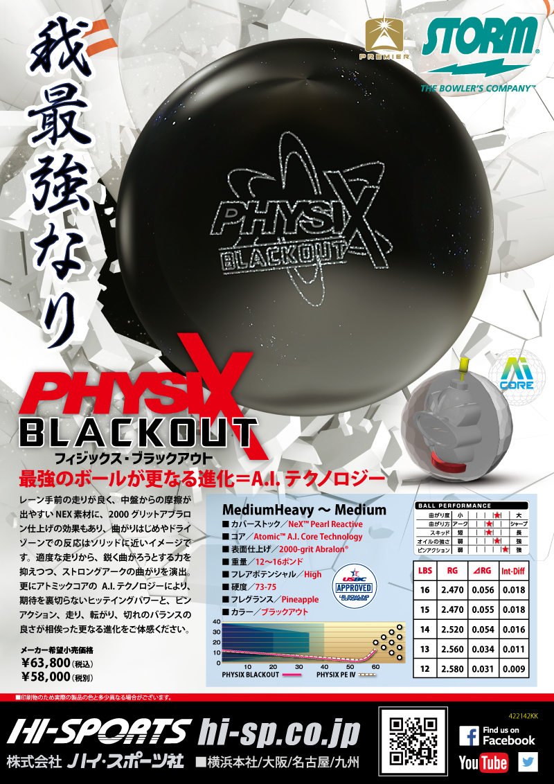 フィジックス・ブラックアウト - ハイスポーツ社 ：信頼のボウリング