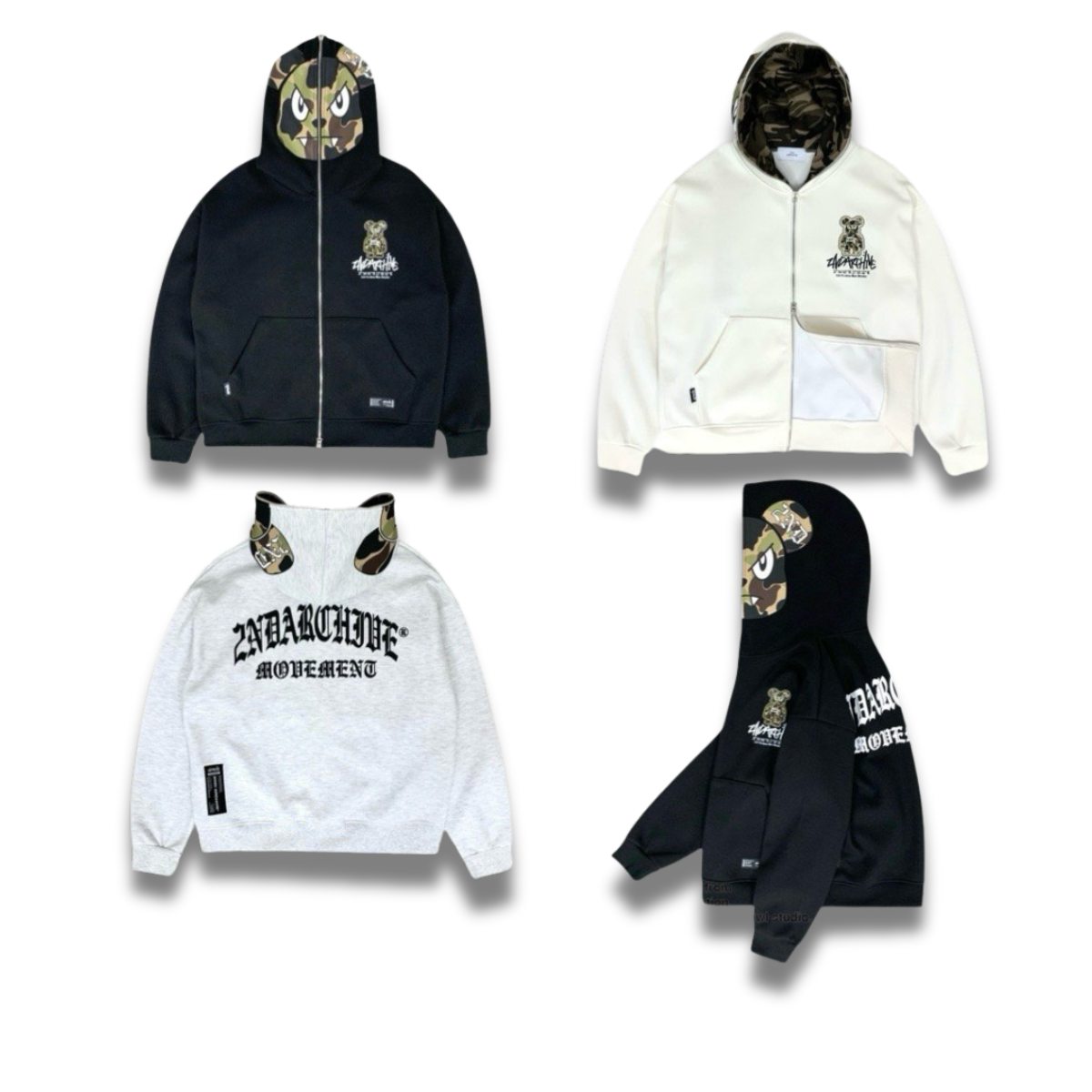 2nd Archive]カカモベアジップアップパーカー※セット販売ありMade in