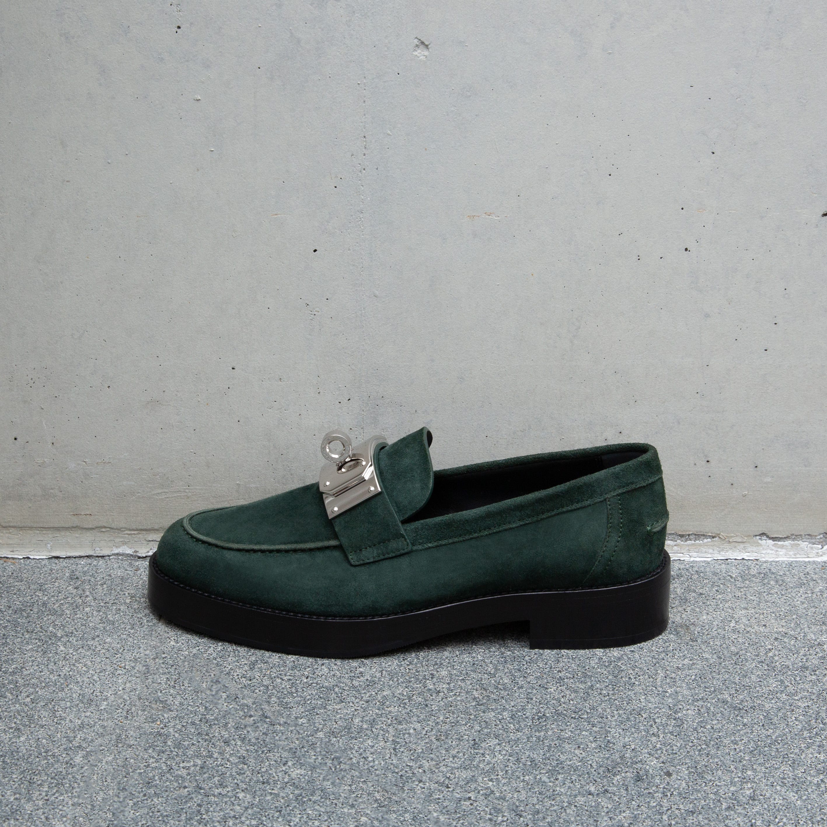 エルメス 「ケリー」バックル ローファー モカシン