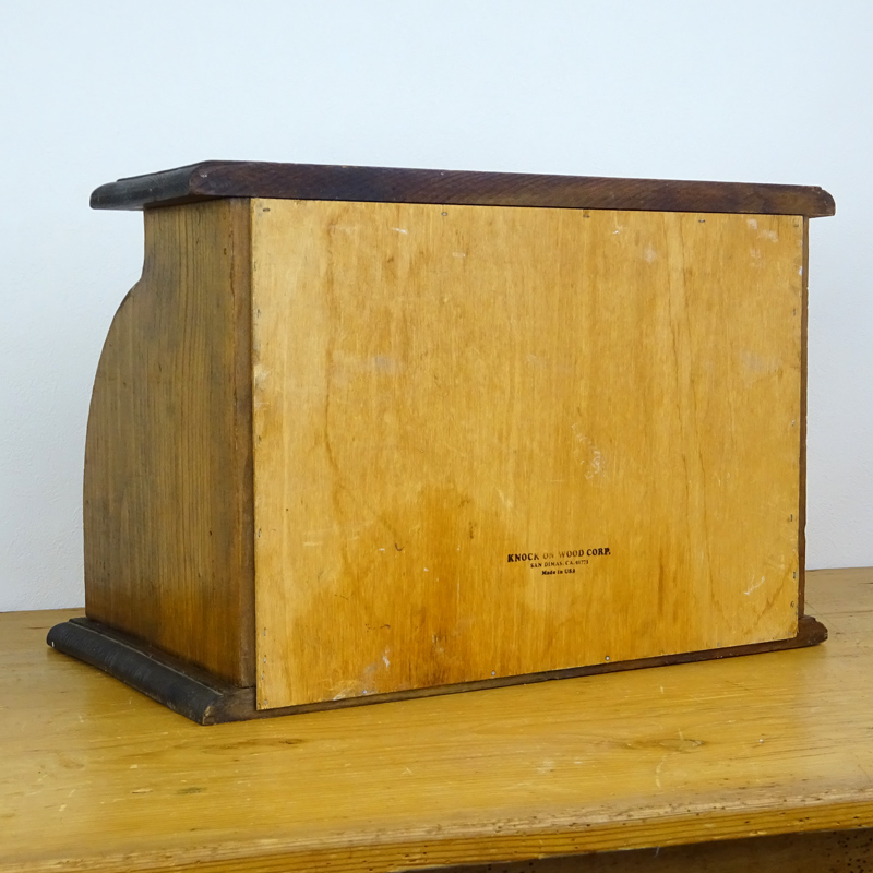 ヴィンテージ 木製 ロールトップ ブレッド ボックス | アンティーク