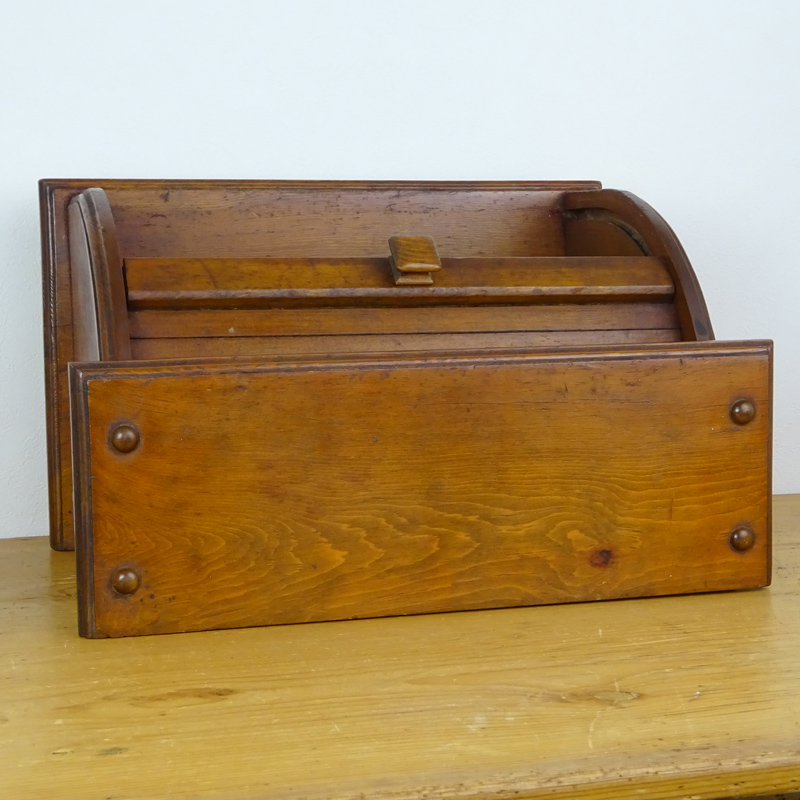 ヴィンテージ 木製 ロールトップ ブレッド ボックス | アンティーク