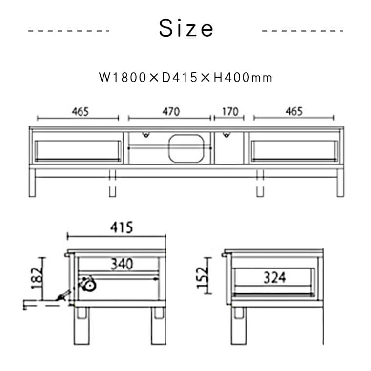 SAZAVY サザビー 180TVB-L（テレビボード/ローボード/セラミック柄