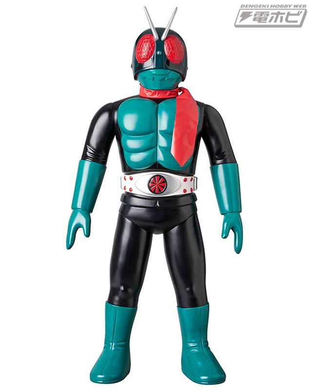 東映レトロソフビコレクションに、ジャンボサイズの「仮面ライダー1号