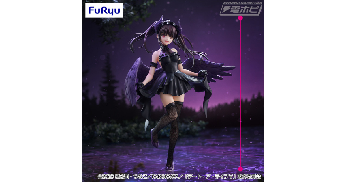 TVアニメ『デート・ア・ライブV』より、漆黒の衣装、翼が印象的な時崎